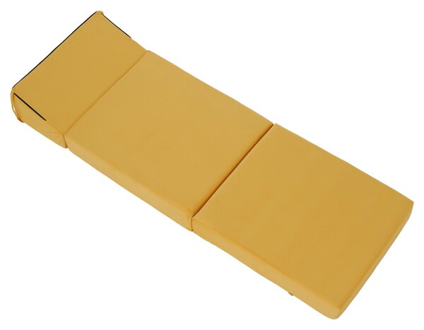 KONDELA Saltea pliabilă/fotoliu extensibil, 2 in 1, galben, PELOS
