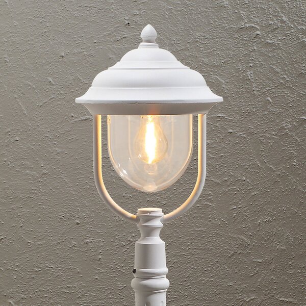 Konstsmide Lampă de trotuar Parma, alb, Alb, Metal, Casă de țară / Rustic