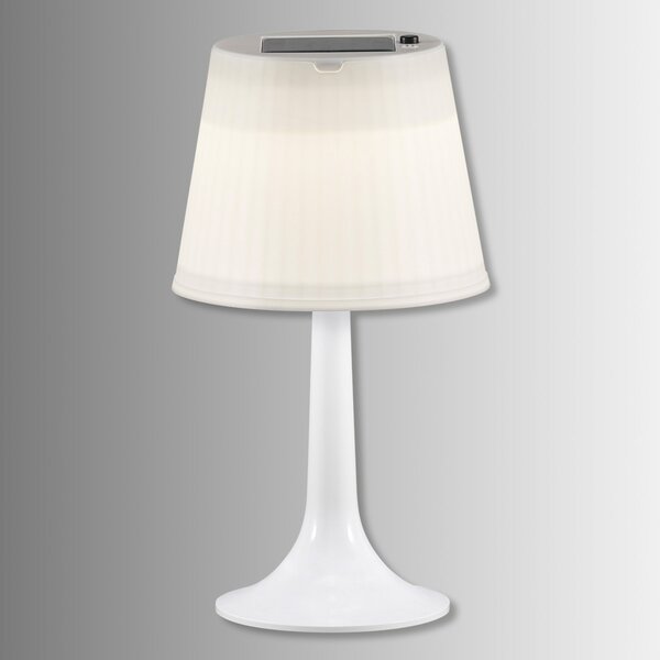 Konstsmide Lampă LED solară de masă Assisi Sitra, albă, Alb, Plastic, Modern