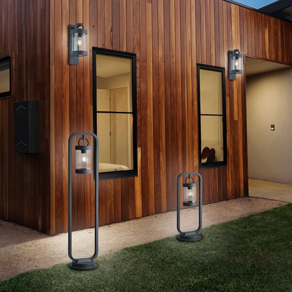 Trio Lighting Lampă trotuar Sambesi senzor crepuscular 60cm, Negru, Metal, Modern
