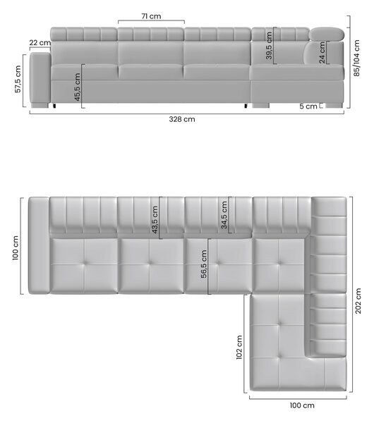 Colțar extensibil pentru dormit Modeno Maxi stânga - catifea verde ușor de curățat Zetta 297