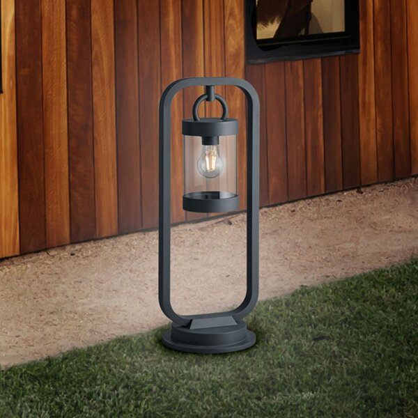 Trio Lighting Lampă trotuar Sambesi senzor crepuscular 60cm, Negru, Metal, Modern