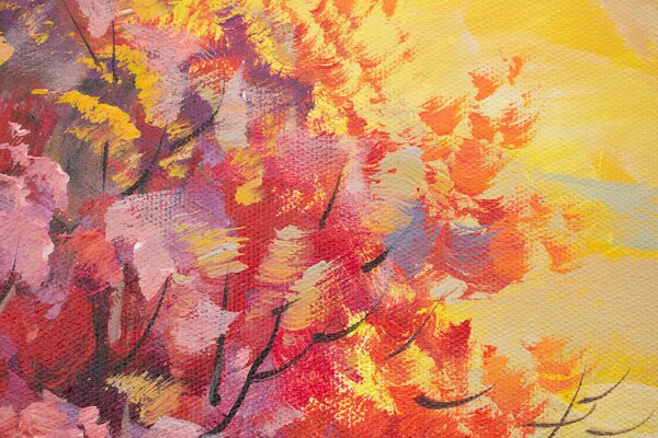 Tablou pictat manual WALKING IN PARIS 1 parte 60x90 cm - 60×90 cm / Clasic 2 cm