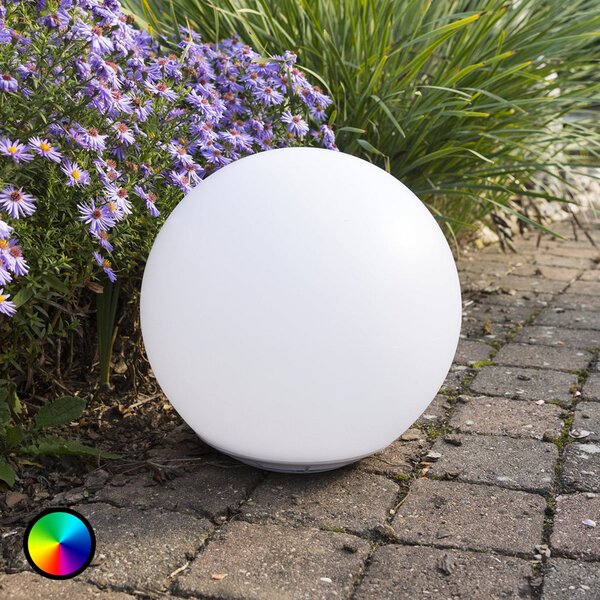 Heitronic Lampă LED solară globulară Globo, flotabilă, Alb, Plastic, Lumini solare