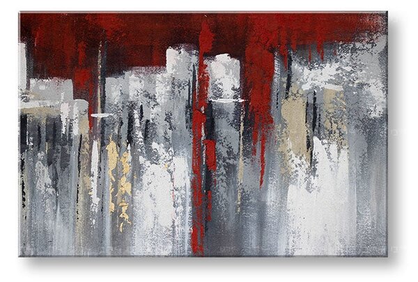 Tablou pictat ABSTRACT 1 parte 90x60 cm - 90×60 cm / Clasic 2 cm