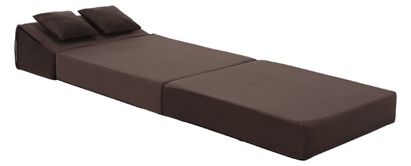 KONDELA Saltea pliabilă/fotoliu extensibil, 2 in 1, maro Taupe, PELOS
