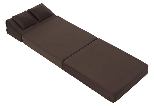 KONDELA Saltea pliabilă/fotoliu extensibil, 2 in 1, maro Taupe, PELOS
