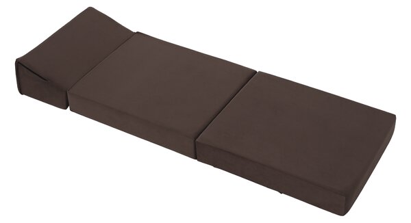 KONDELA Saltea pliabilă/fotoliu extensibil, 2 in 1, maro Taupe, PELOS