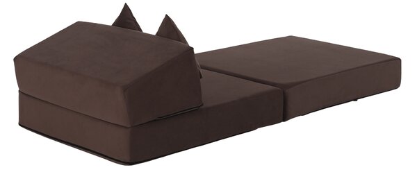 KONDELA Saltea pliabilă/fotoliu extensibil, 2 in 1, maro Taupe, PELOS