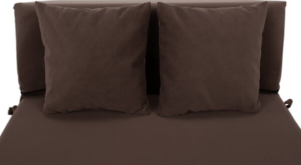 KONDELA Saltea pliabilă/fotoliu extensibil, 2 in 1, maro Taupe, PELOS