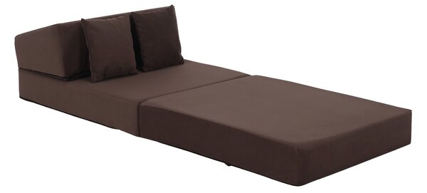 KONDELA Saltea pliabilă/fotoliu extensibil, 2 in 1, maro Taupe, PELOS
