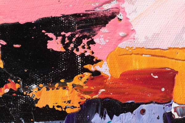 Tablou pictat ABSTRACT 1 parte 90x60 cm - 90×60 cm / Clasic 2 cm