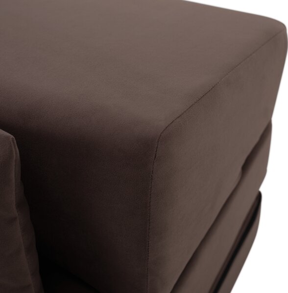 KONDELA Saltea pliabilă/fotoliu extensibil, 2 in 1, maro Taupe, PELOS