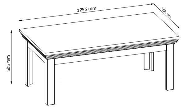 Măsuță de cafea pentru living Royal LN2 - pin nordic / stejar sălbatic