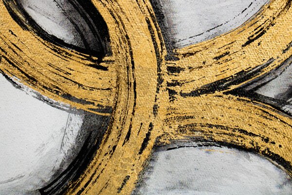 Tablou pictat ABSTRACT 1 parte 90x60 cm - 90×60 cm / Klasický 2 cm