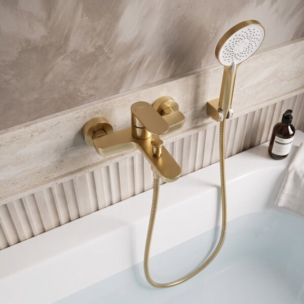 Baterie pentru cadă REA Logan Brush Gold