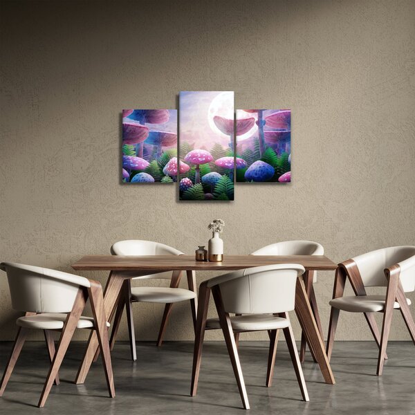 Tablou - Ciuperci sub lună plină (90x60 cm)