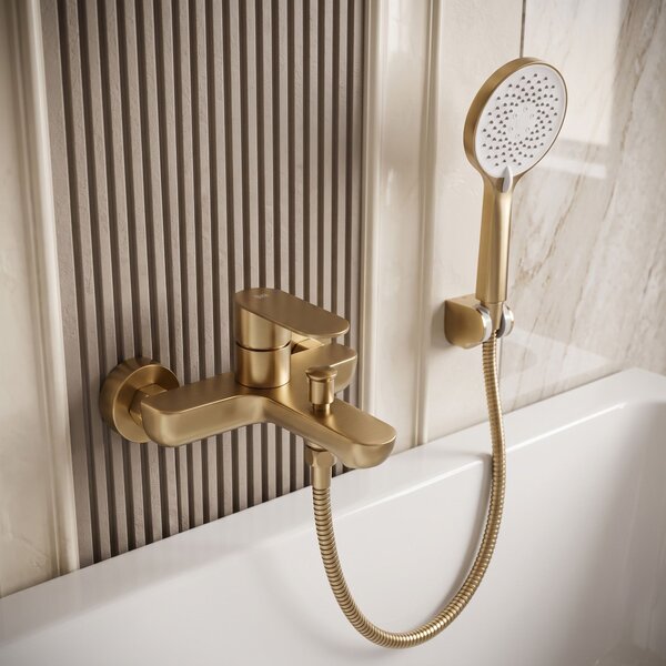 Baterie pentru cadă REA Logan Brush Gold