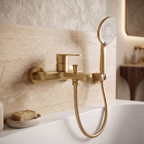 Baterie pentru cadă REA Logan Brush Gold
