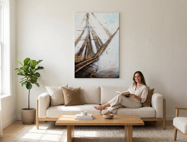 Tablou pictat ABSTRACT 1 parte - 60x90 cm - Clasic 2 cm