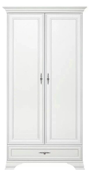 Mobilier hol cu oglinda IDENTO 3, alb, PAL melaminat, format din 3 pie