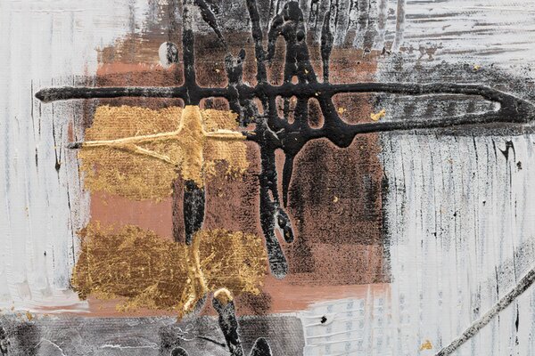 Tablou pictat ABSTRACT 1 parte - 60x60 cm - 60×60 cm / Klasický 2 cm