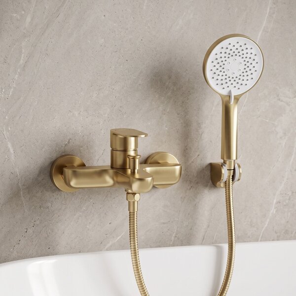 Baterie pentru cadă REA Logan Brush Gold