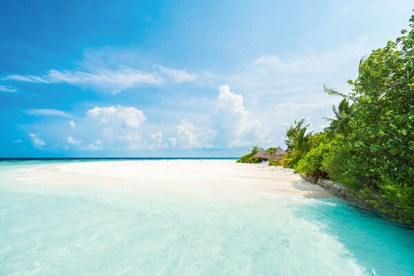 Fototapetă vlies stațiune în maldive 375 x 250 cm