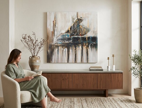 Tablou pictat ABSTRACT 1 parte - 100x100 cm - 100×100 cm / Klasický 2 cm