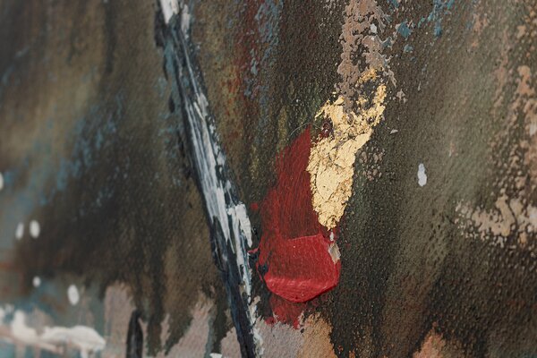 Tablou pictat ABSTRACT 1 parte - 100x100 cm - 100×100 cm / Klasický 2 cm