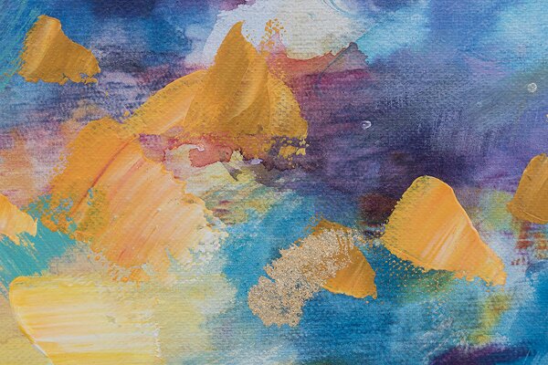 Tablou pictat ABSTRACT 1 parte - 140x70 cm - 140×70 cm / Klasický 2 cm