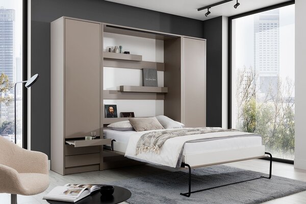 Canapea extensibilă verticală Genius 120x200 cu un birou - congo / cașmir