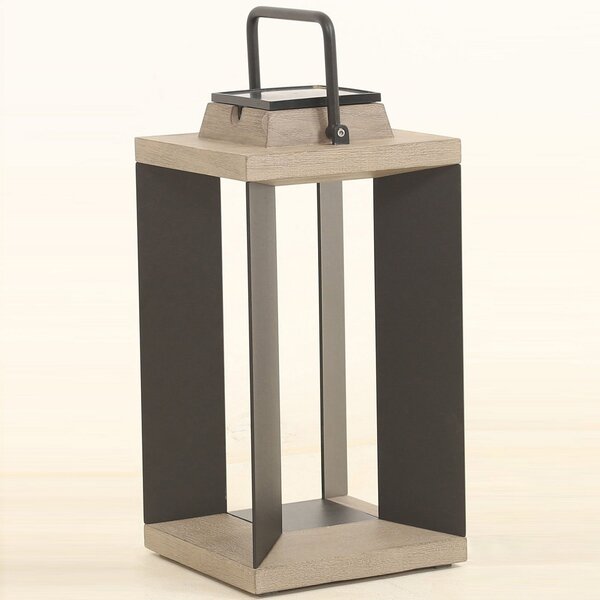 Les Jardins Lanternă solară Teckalu, aluminiu/aluminiu negru, 45.5cm, reglabil, Metal, Felinar