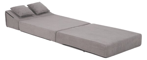 KONDELA Saltea pliabilă/fotoliu extensibil, 2 in 1, gri, PELOS