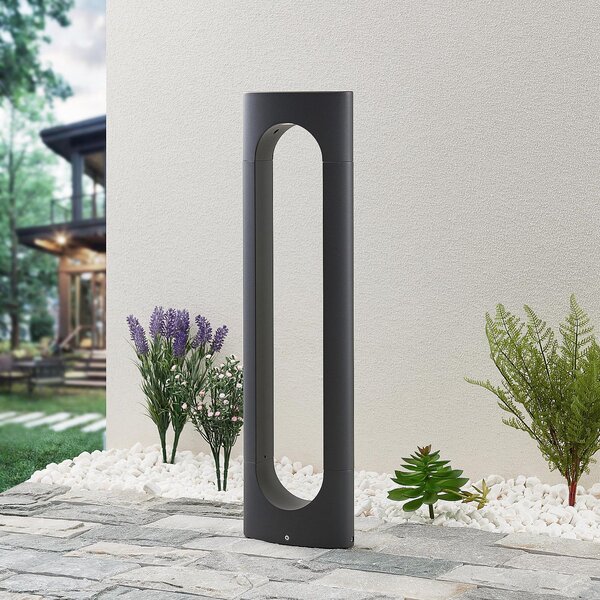 Lucande Fenti bornă luminoasă LED, 65 cm, Negru, Metal, Modern