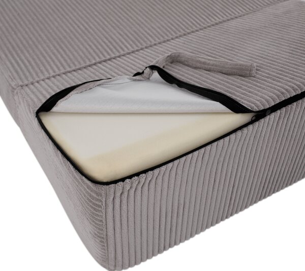 KONDELA Saltea pliabilă/fotoliu extensibil, 2 in 1, gri, PELOS