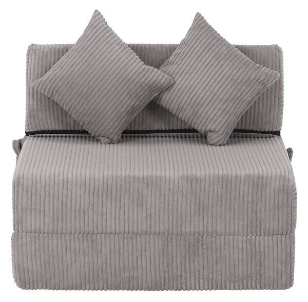 KONDELA Saltea pliabilă/fotoliu extensibil, 2 in 1, gri, PELOS