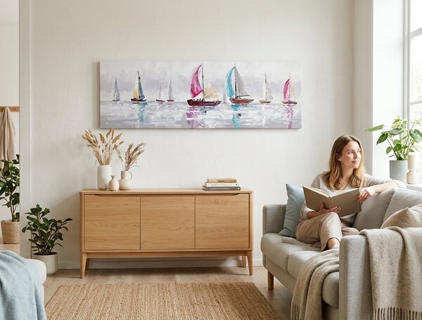 Tablou pictat LODE 1 parte CFAZH5842C+ME1 - 120x40 cm - 120×40 cm / Clasic 2 cm