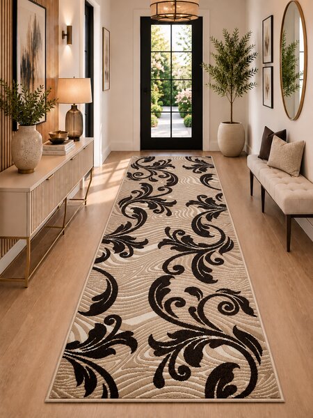 Traversa Covor, Cappuccino 16025, Bej Maro, Latime 100 cm, Diverse Lungimi, 1700 gr mp