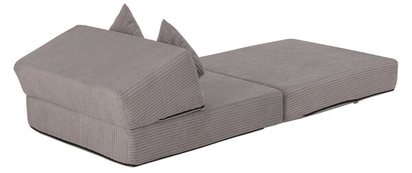 KONDELA Saltea pliabilă/fotoliu extensibil, 2 in 1, gri, PELOS