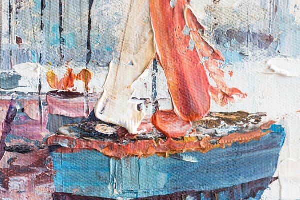 Tablou pictat LODE 1 parte - 70x50 cm - 70×50 cm / Klasický 2 cm