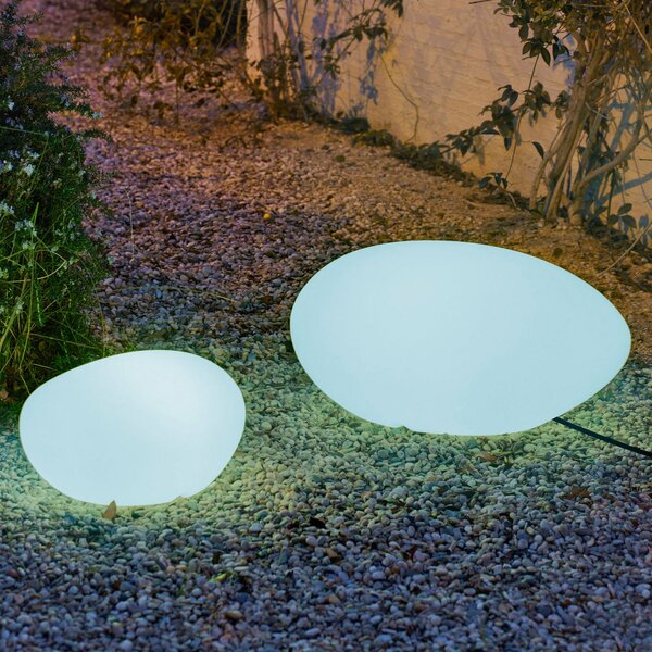 Newgarden Lumină de podea Petra, lungime 40cm, IP65, versiune cu cablu, Alb, Plastic, Modern