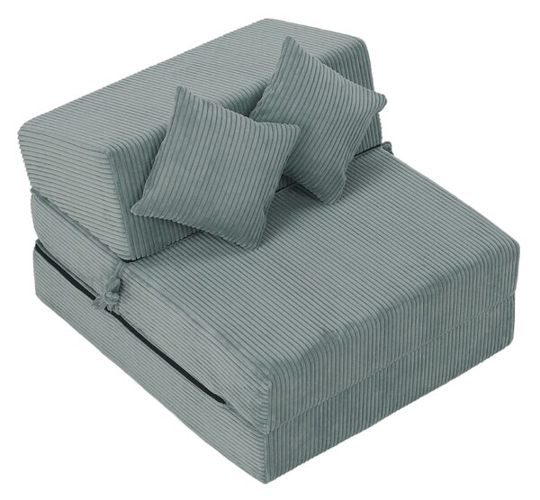 KONDELA Saltea pliabilă/fotoliu extensibil, 2 in 1, mentolat, PELOS