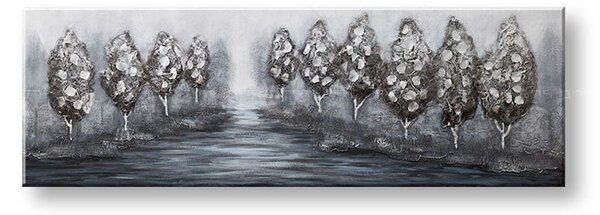 Tablou pictat pe perete ARBORI 1 parte - 150x50 cm - 150×50 cm / Klasický 2 cm