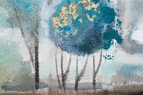 Tablou pictat pe perete ARBORI 1 parte - 60x60 cm - 60×60 cm / Klasický 2 cm