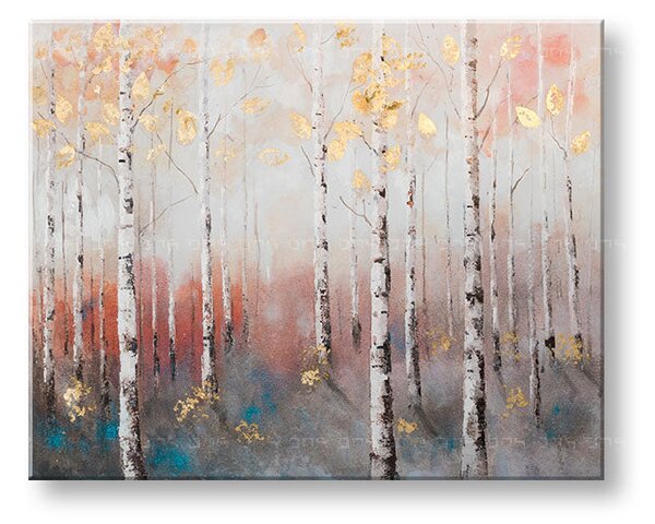 Tablou pictat pe perete ARBORI 1 parte - 100x80 cm - 100×80 cm / Klasický 2 cm