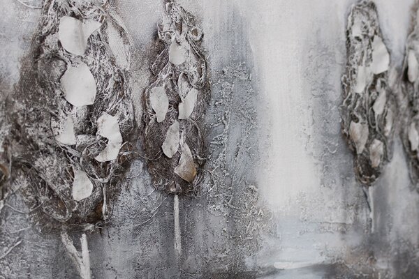 Tablou pictat pe perete ARBORI 1 parte - 150x50 cm - 150×50 cm / Klasický 2 cm