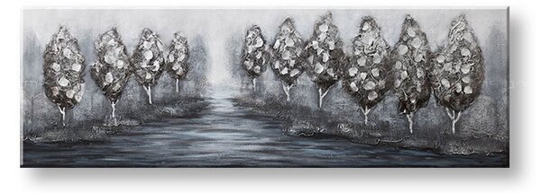 Tablou pictat pe perete ARBORI 1 parte - 150x50 cm - 150×50 cm / Klasický 2 cm
