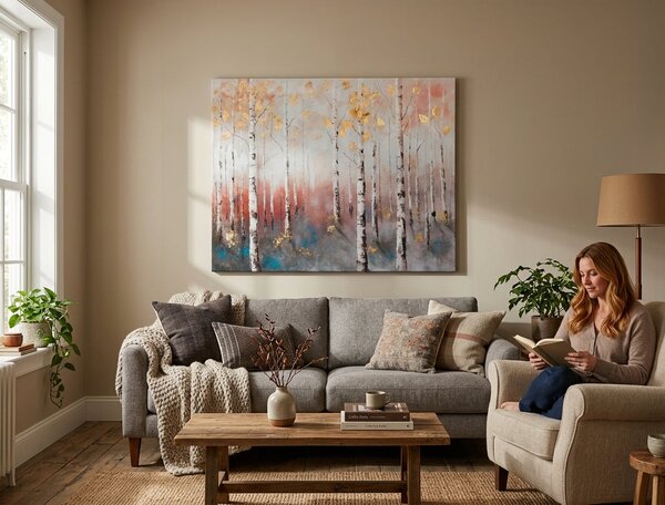 Tablou pictat pe perete ARBORI 1 parte - 100x80 cm - 100×80 cm / Klasický 2 cm