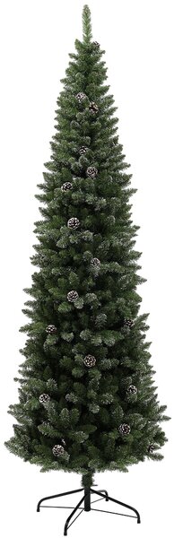 HOMCOM Brad de Crăciun Înzăpezit Înalt, 980 de Ramuri, Ø80x225 cm, Verde | Aosom Romania
